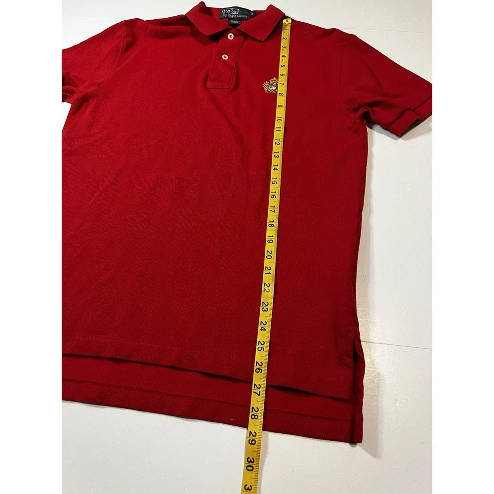 Vintage Polo Ralph Lauren 90s Crest Golf Shirt Size Small Red